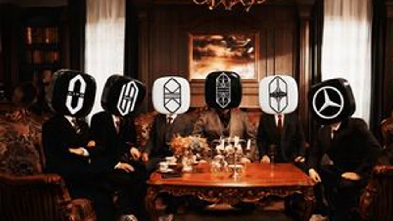 不开鸿蒙上不了桌？ 刚刚过去的2025年，鸿蒙智行完成了五界十车的集结，完成了全年累计交付589107台的销量表现，偶遇大佬们聚会，传统豪华品牌真要上不了桌了吗？#鸿蒙智行 #2026我的梦中情...