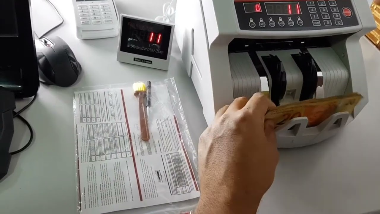 Contador de C&eacute;dulas, M&aacute;quina de Contar dinheiro - Tomate - MYC-03