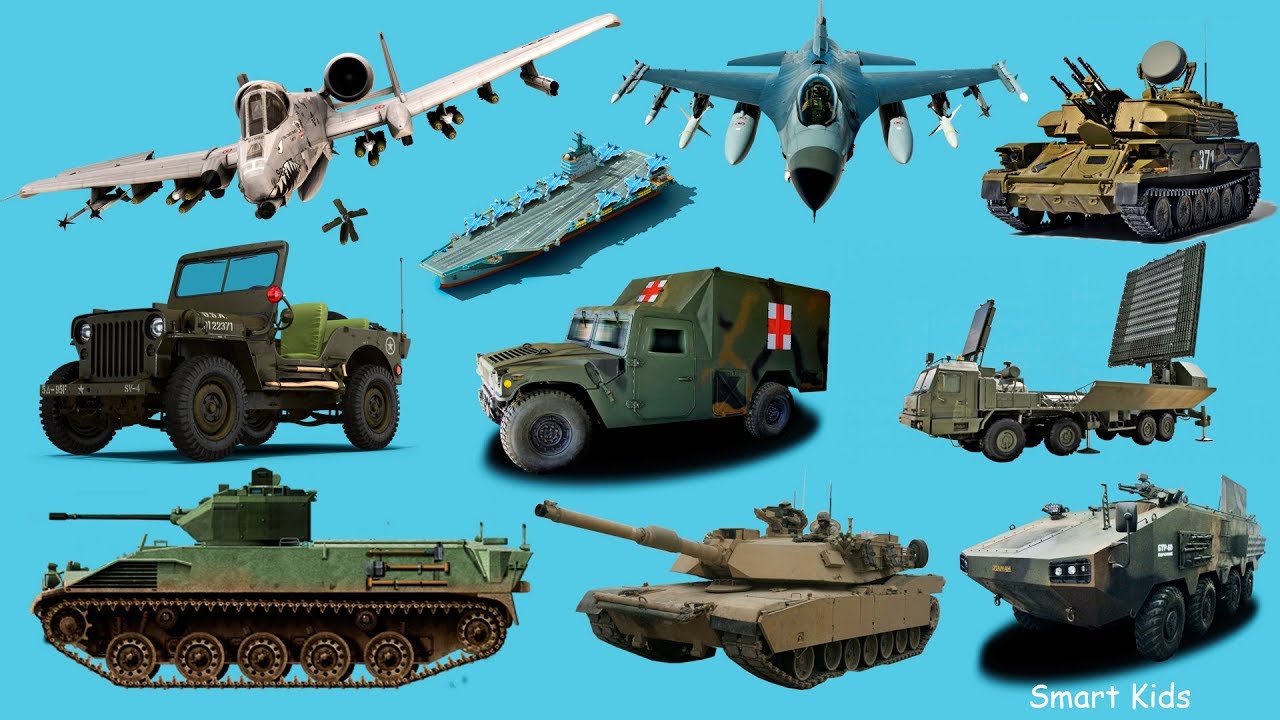 Military Vehicle Names in English 🚢✈️🚓 | Listen, Repeat & Learn Fast!