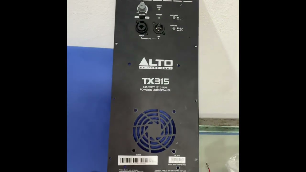Bocina Alto Tx315, no enciende, fusible quemado, fuente de alimentacion, reparación, componentes.