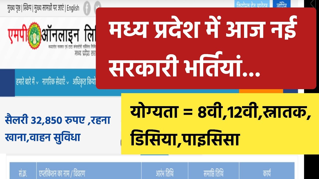 Shreeji Online - Mp Latest Govt Vacancy Today | Mp New Vacancy 2022 | Mp Vacancy 2022