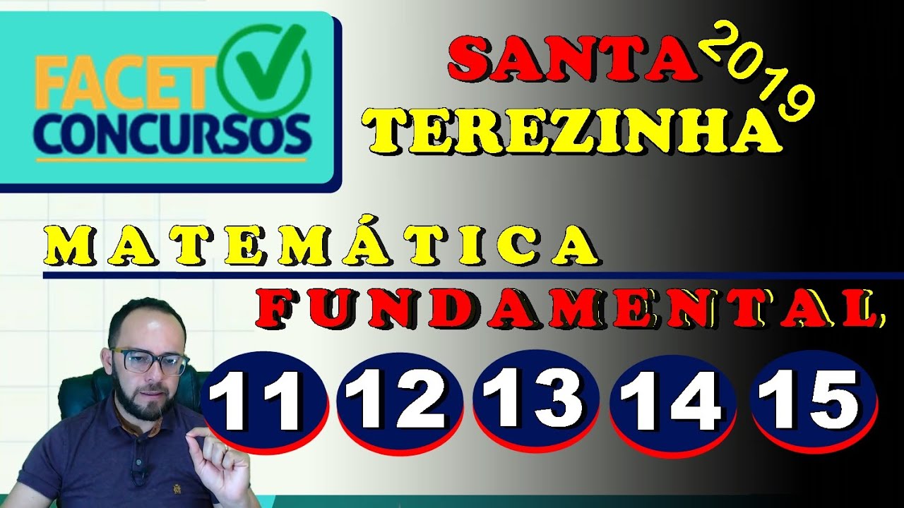 📚 FACET CONCURSOS -  BARRA DE SANTA ROSA - MATEMÁTICA FUNDAMENTAL  (PROVA DE SANTA TEREZINHA)