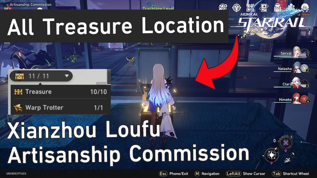 Artisanship Commission Xianzhou Luofu All Treasure Chest Locations Honkai Star Rail