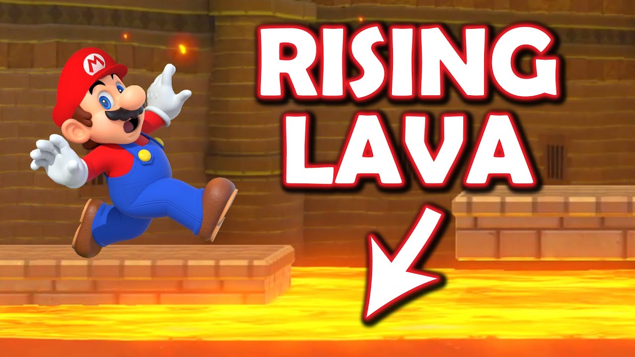 Super Mario but the Floor is RISING LAVA!! (Super Mario Maker 2)