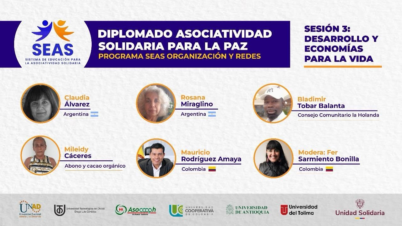 Tercera sesión del diplomado Asociatividad Solidaria para la Paz