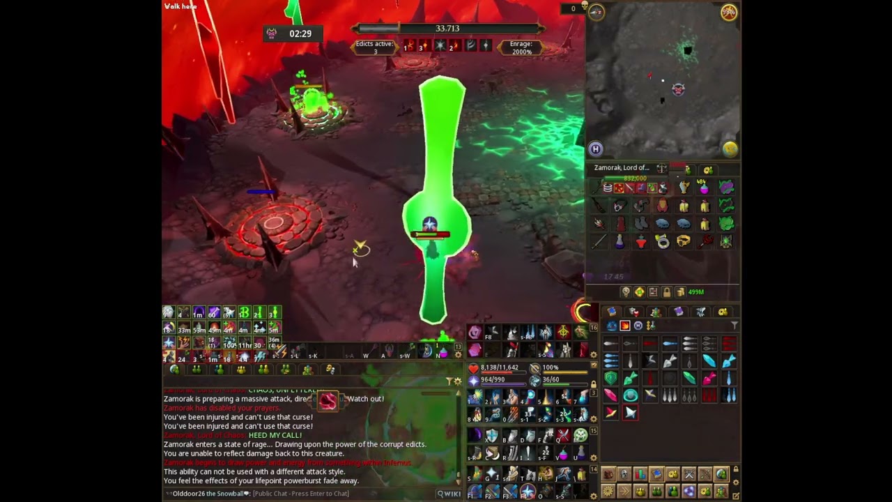 2000% solo Zamorak 5:52.8 (mage/melee)