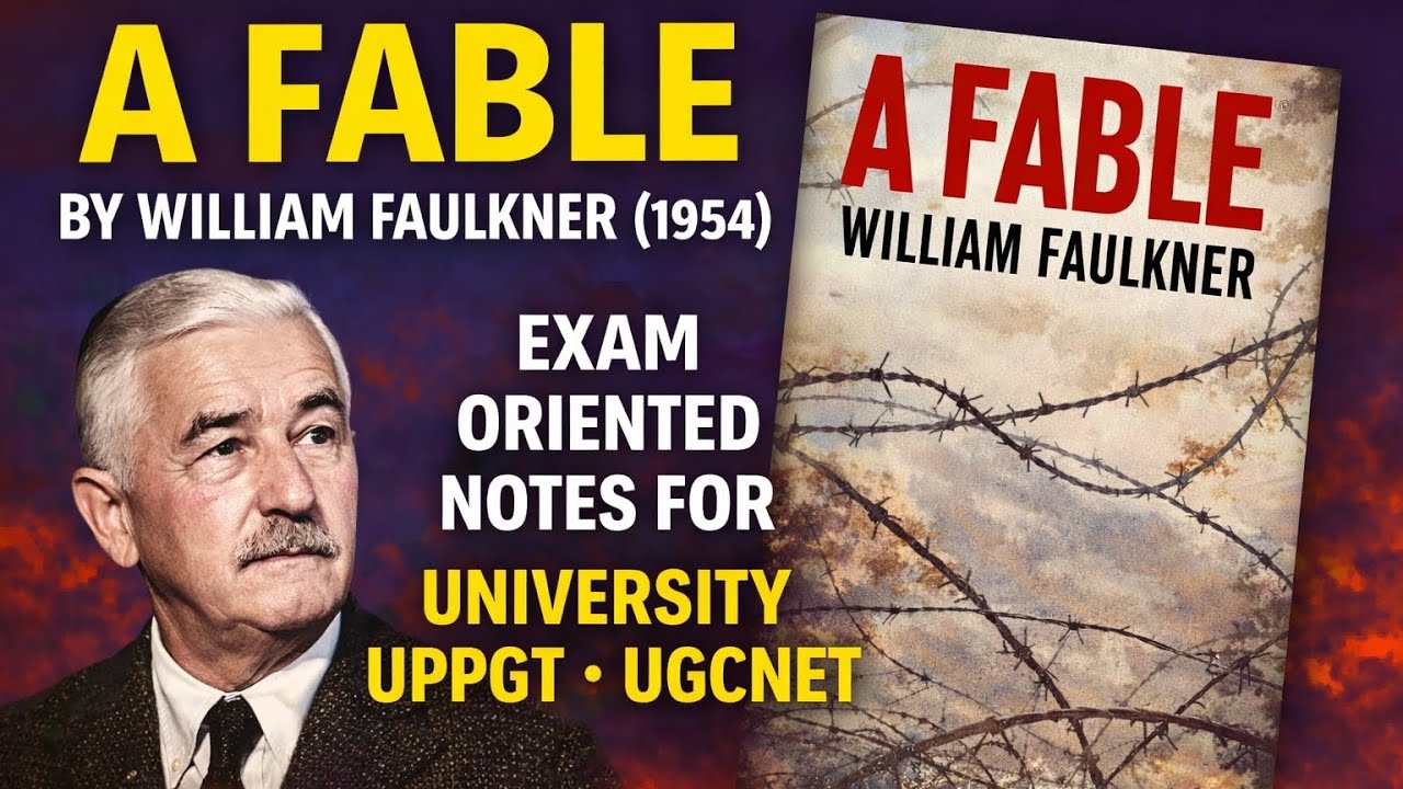 A FABLE by WILLIAM FAULKNER #uppgt #universityexams #competitiveexams #video 