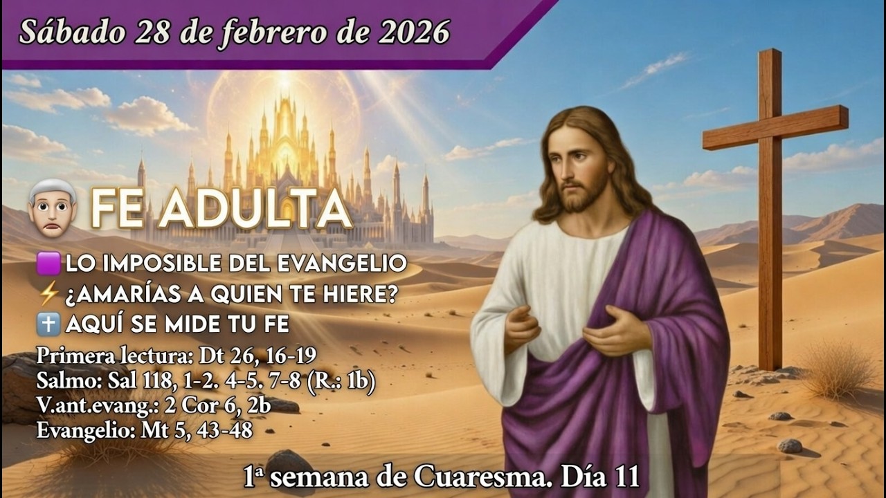 «🟣 AMA A TU ENEMIGO… DE VERDAD ✝️» Evangelio y reflexión Adultos | Sáb 28/02/26 | T. de Cuaresma A