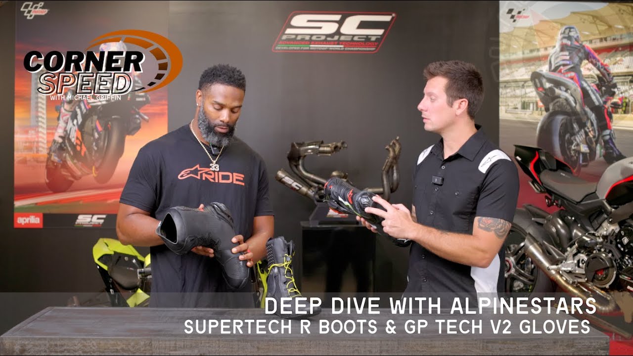 Эпизод 03.3 — Глубокое погружение с Alpinestars — ботинки Supertech R и перчатки GP Tech V2