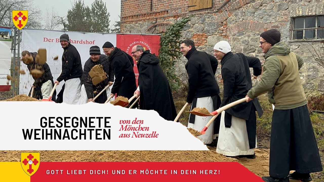 Gesegnete Weihnachten von der Baustelle des Bernhardshofes w&uuml;nschen Euch die M&ouml;nche aus Neuzelle!