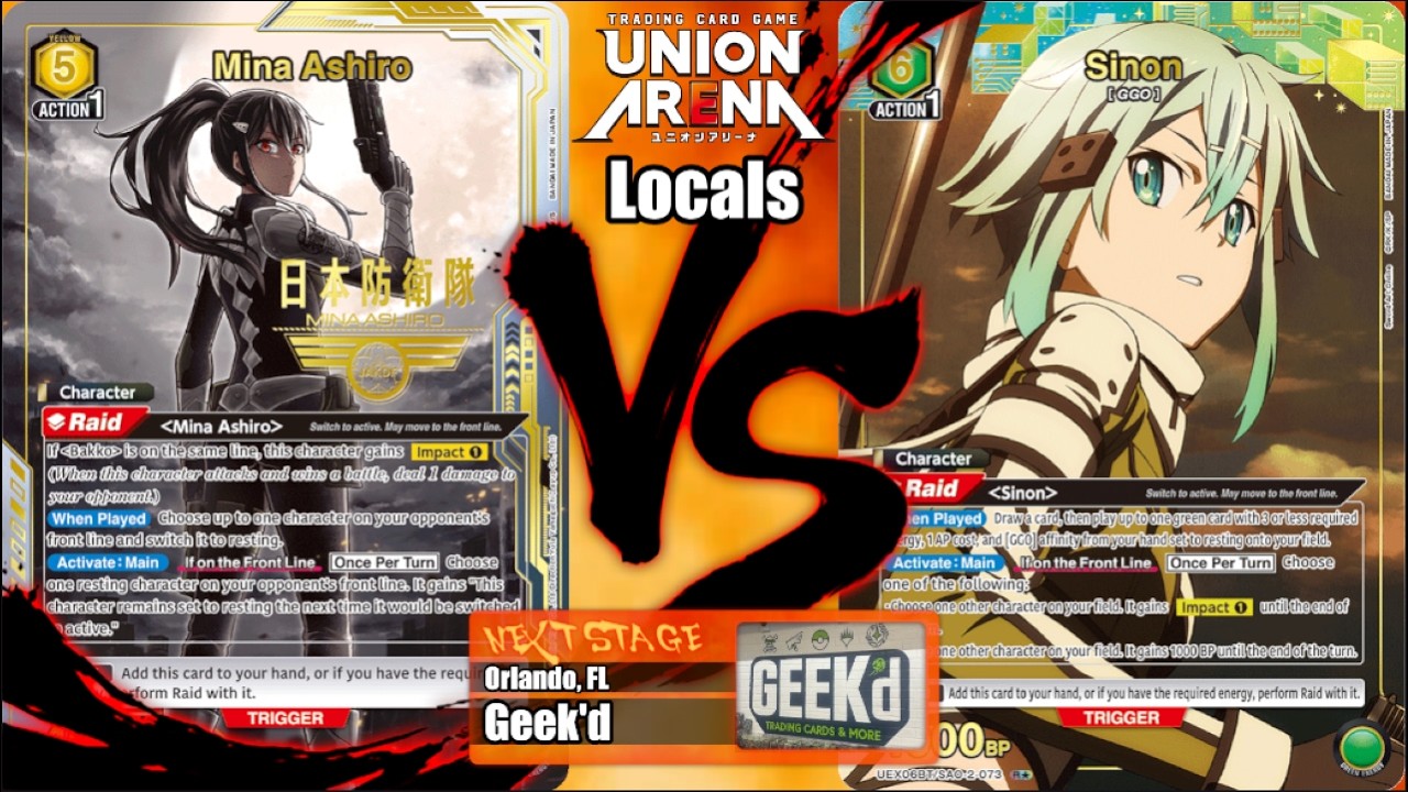 Union Arena: Yellow Mina против Green GGO (офлайн-матч)