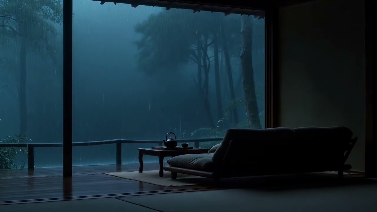 5 Hours of Rainy Night Ambience (Deep Sleep & Anxiety Relief) 🏮 