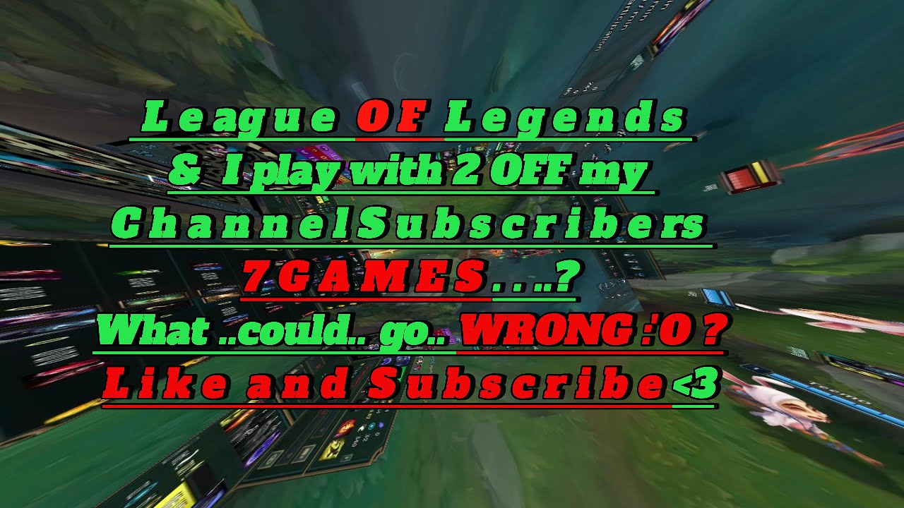 #riotgames 1 Shen OTP PLAYS WITH 2  Subscribers.7 GAMES.HOW bad could it get :)? #shen