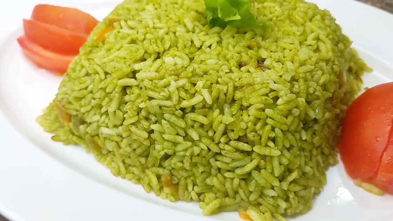 arroz verde con espinacas delicioso 😋😋😋