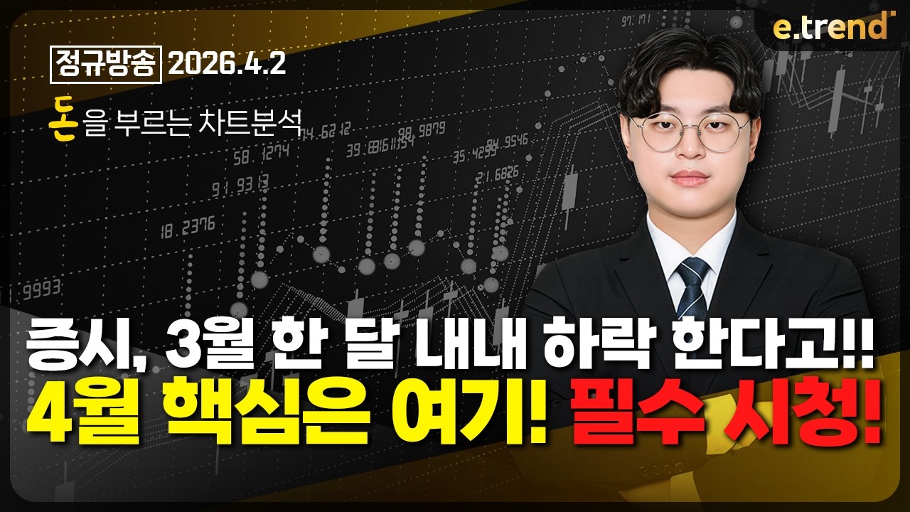 증시, 3월 한 달 내내 하락 한다고!! 4월 핵심은 여기! 필수 시청!! | 김민형 전문가