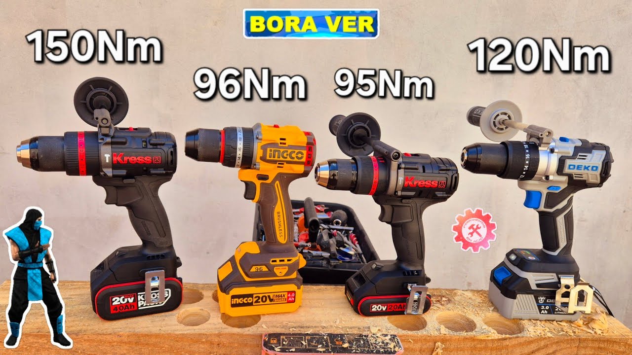 AS TITANS DA CHINA - Parafusadeira Furadeira INGCO 20V BRUSHLESS 96Nm