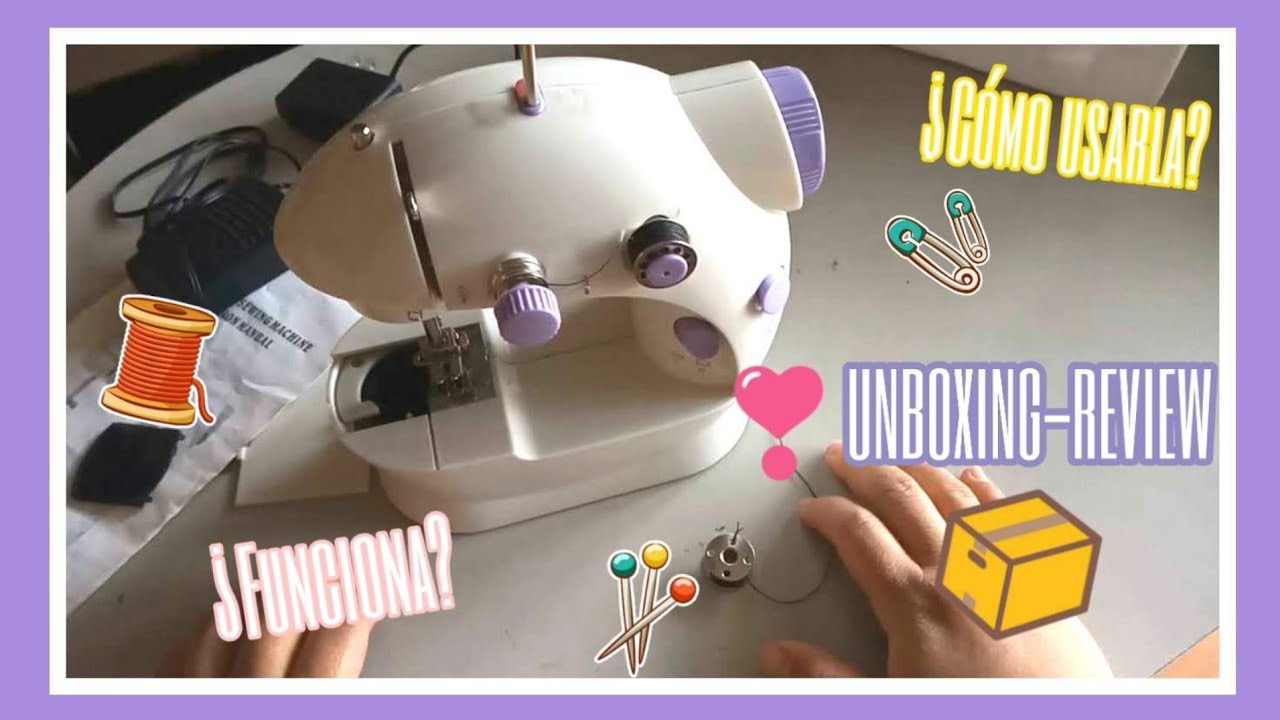 🧵¿CÓMO ES Y CÓMO USAR LA #MINIMÁQUINADECOSER?🪡| UNBOXING-REVIEW