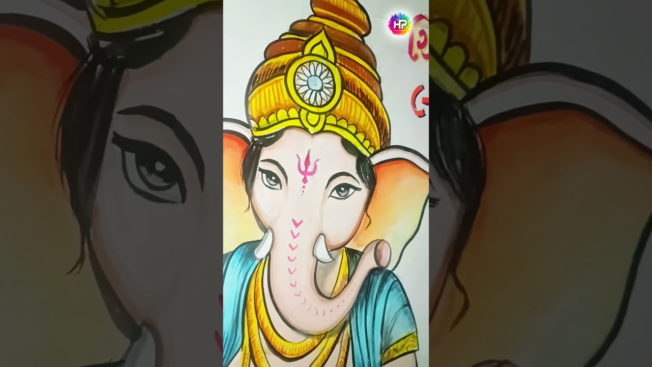 Mesmerizing Ganesh Ji Wall Art | Indian Divine Mural Painting | Spiritual Home Decor Idea 