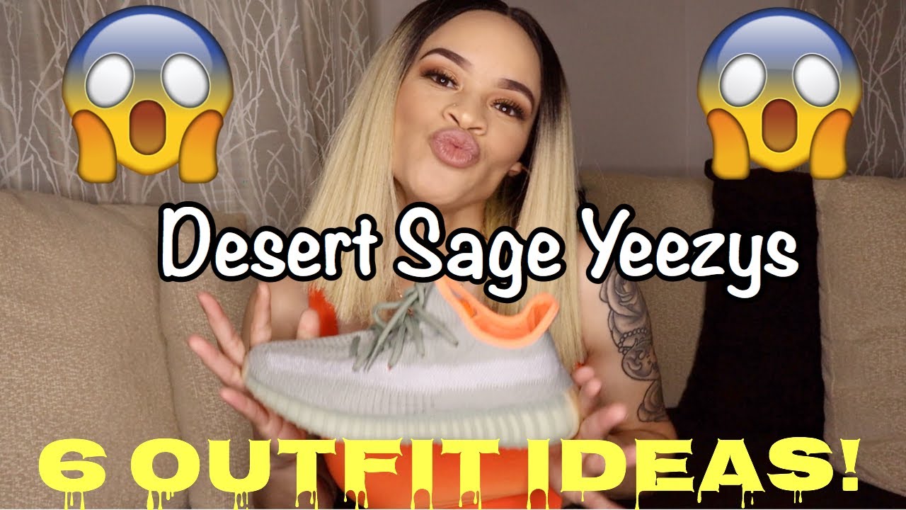 HOW TO STYLE YOUR YEEZY BOOST 350 V2 DESERT SAGE!! 6 OUTFIT LOOKS!!
