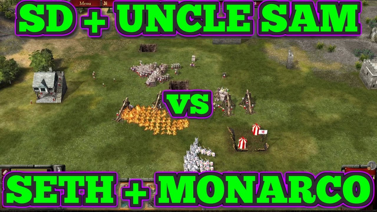 2 vs 2 - Stronghold 2 Pros - SD7804 + Uncle Sam vs 4H|Seth + 4H|Luigi - Stronghold 2 Multiplayer
