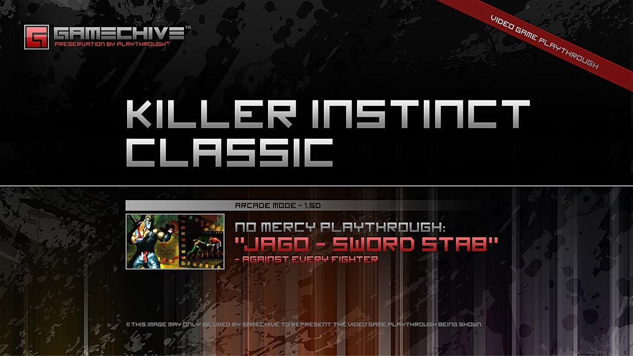 Killer Instinct Classic (XB1) Gamechive (Jago, Pt. 2/4: Sword Stab No Mercy Playthrough)