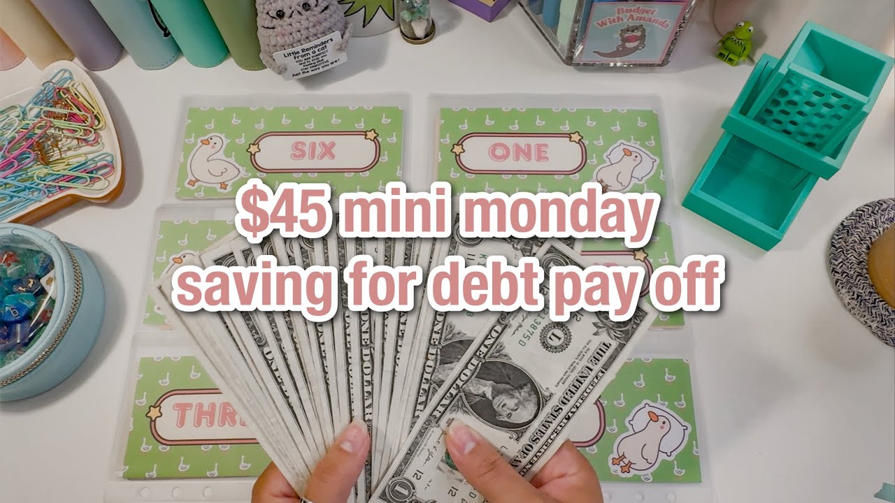 $45 mini monday | extra debt payment savings challenges | june week 5 | #mondayminis