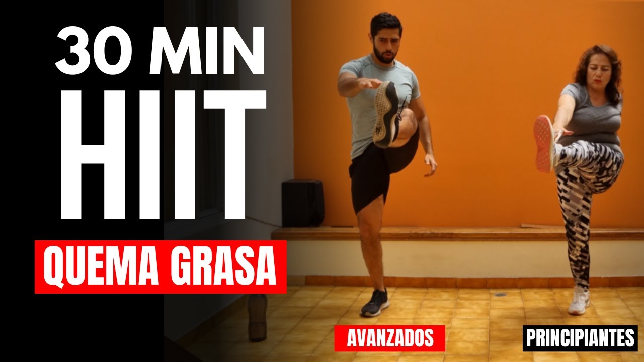 Ejercicios para BAJAR DE PESO en casa 🏠 Cardio HIIT sin saltos 🔥principiantes o avanzados