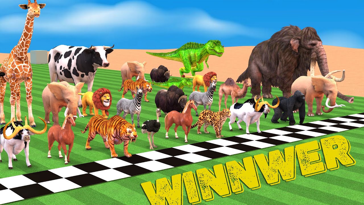 Ultimate Race 30 Wild Animals Speed Challenge Who is the Fastest Animal Revolt Battle Simulator Game