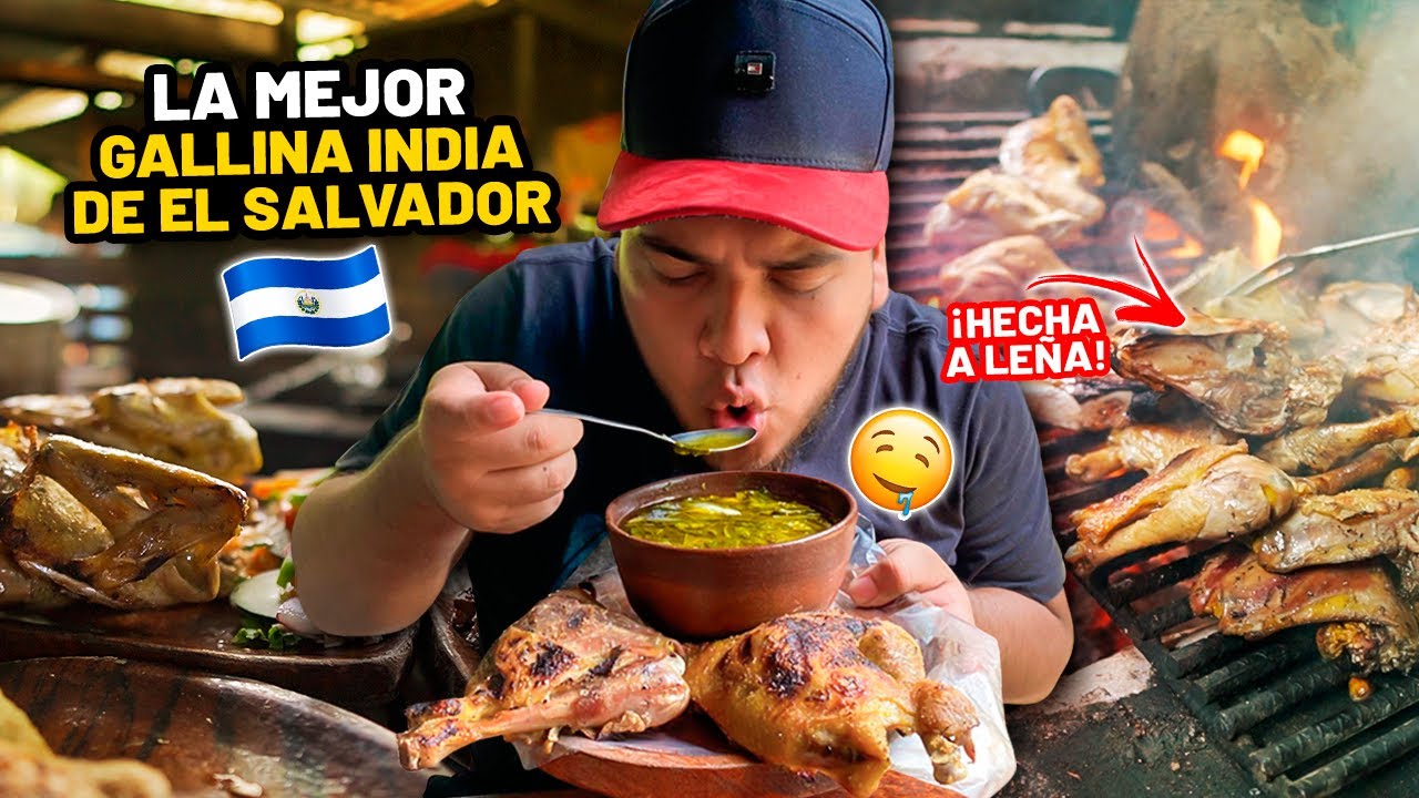PROBANDO la MEJOR SOPA de GALLINA 🐔 INDIA de EL SALVADOR 🇸🇻 *todo a leña* 😳