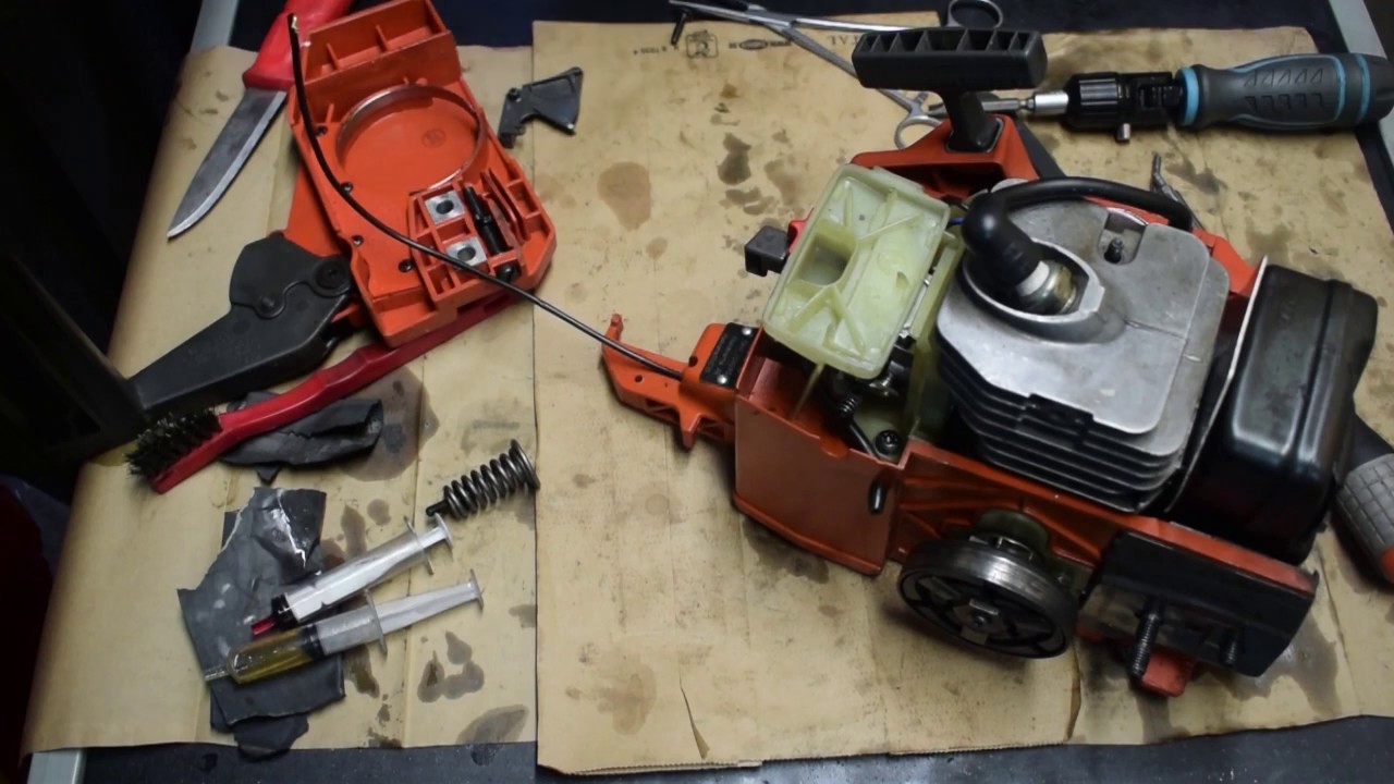 Exhaust muffler installation | Husqvarna 45 chainsaw