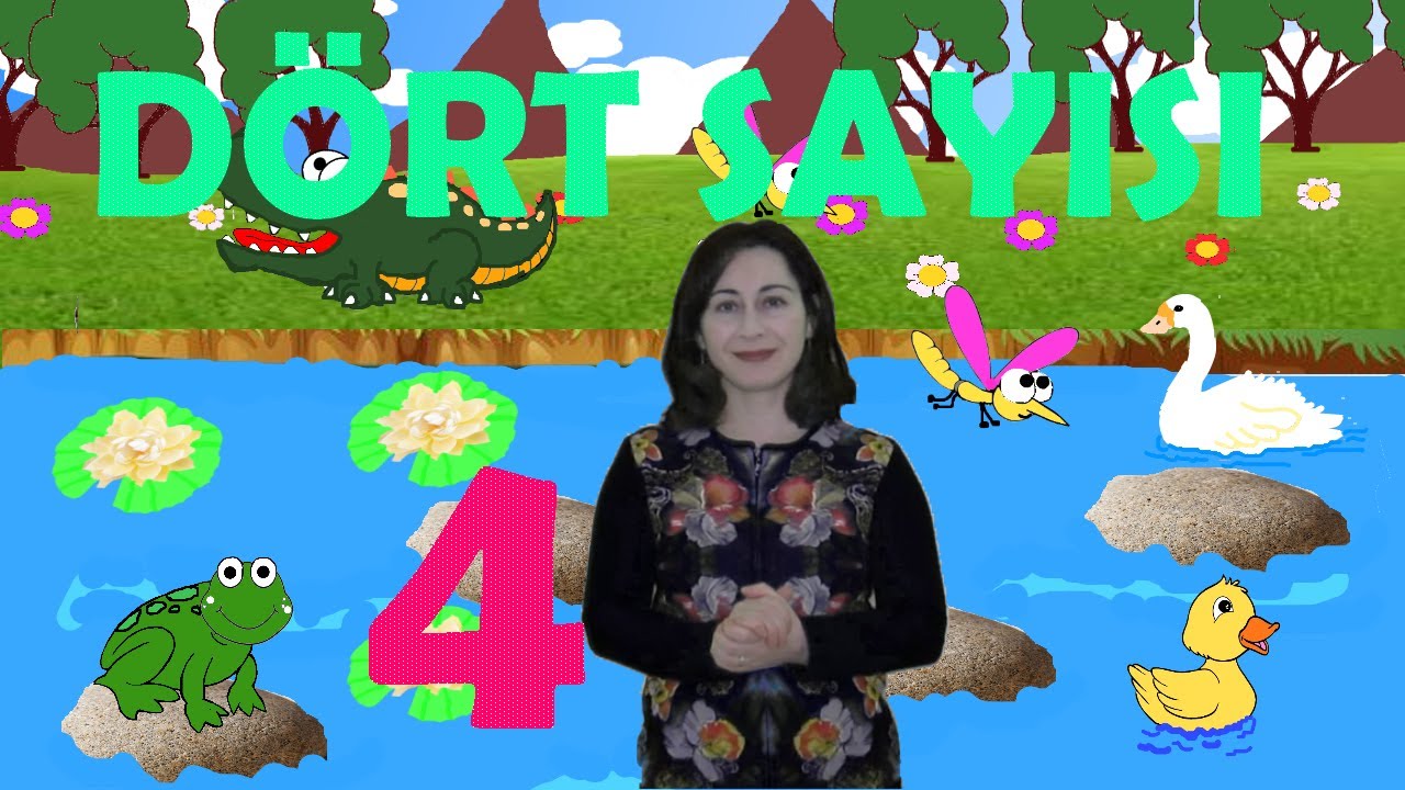 4 Dört Sayısı Tekerlemesi / Okul Öncesi, 1.Sınıf / İşaret Dili / Çocuklar İçin Eğitici Video