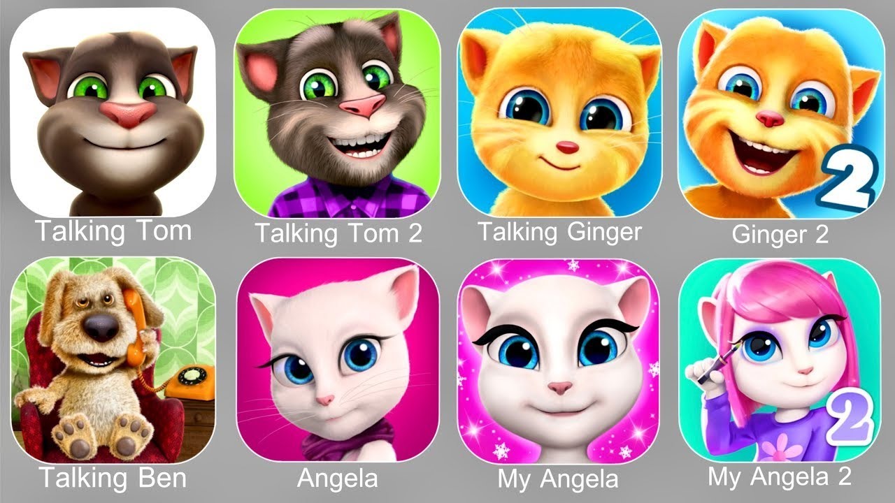 Talking Tom,Grimaces Survival,My Tom 2,Talking Angela,Tom Gold Run,Talking Pierre,My Hank,Tama Dog