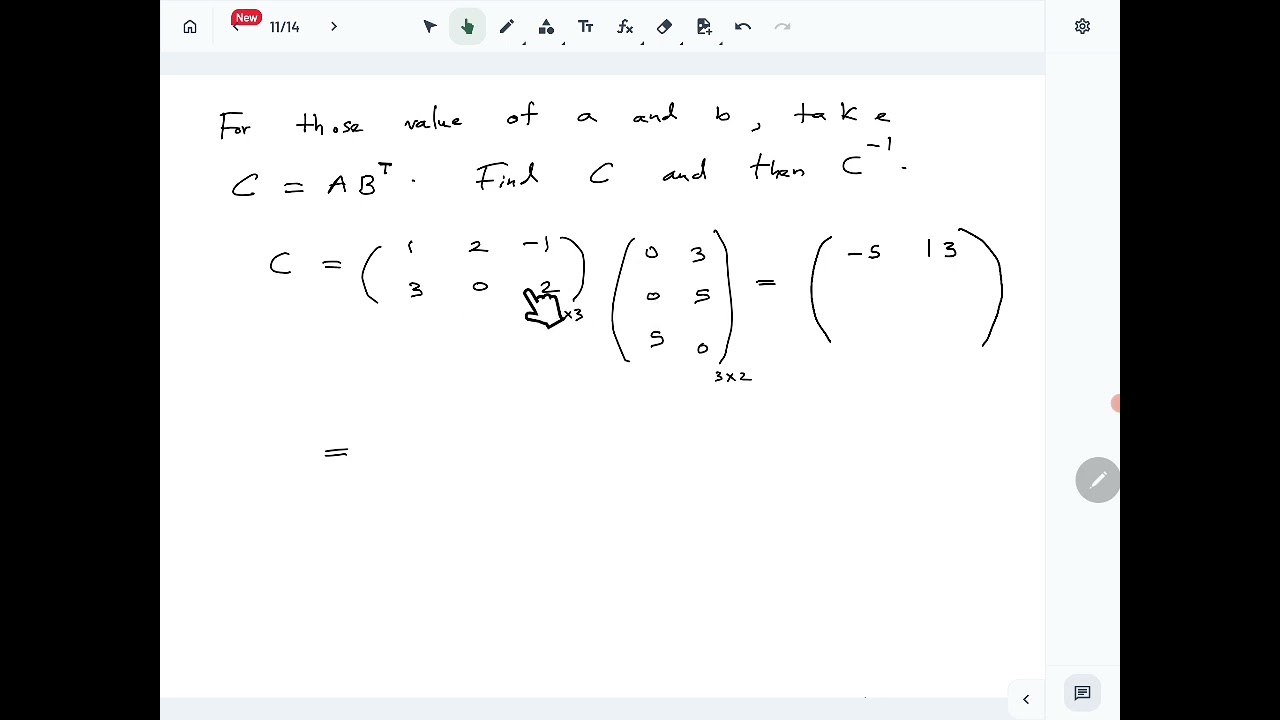 Combined Maths 2024 A/L Paper -Pure  Question 13 (Matrices) part (a) Solution