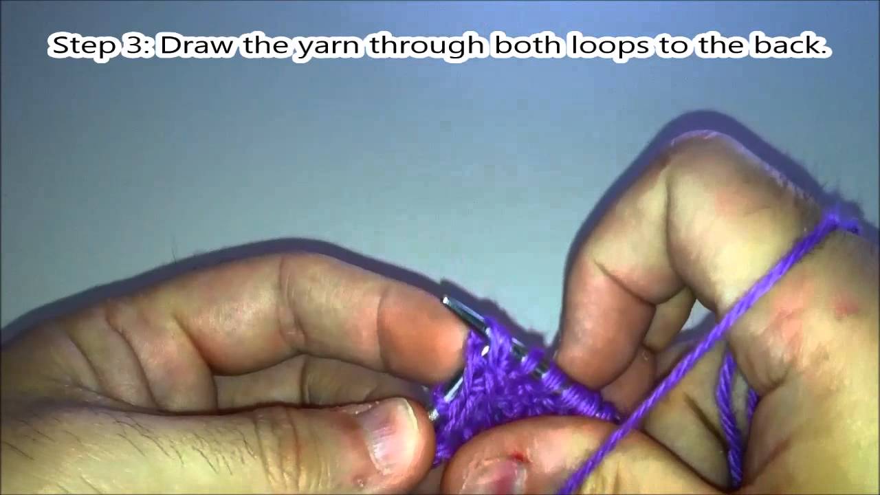 P2TOGTBL - Purl Two Together Through the Back Loop - Left Handed - Continental