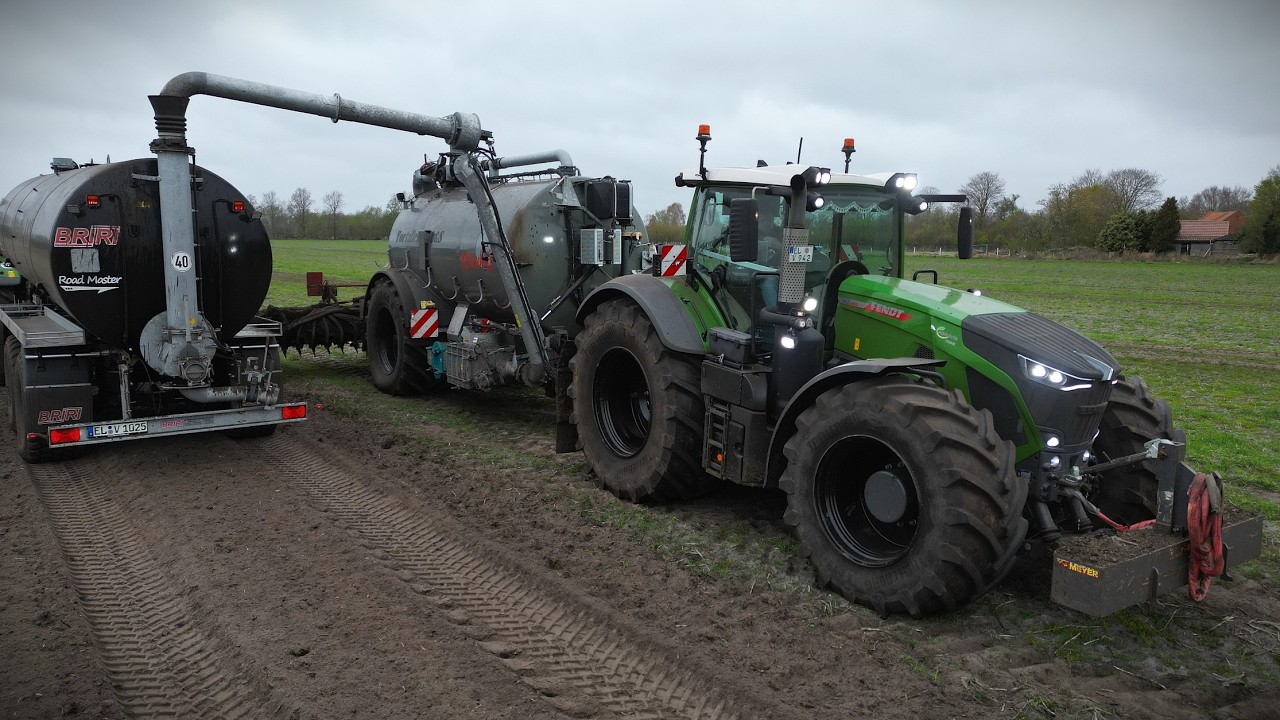 Gülle fahren 2025! Fendt 942 Vario & Wienhoff Fass /JohnDeere & Fendt Traktoren.