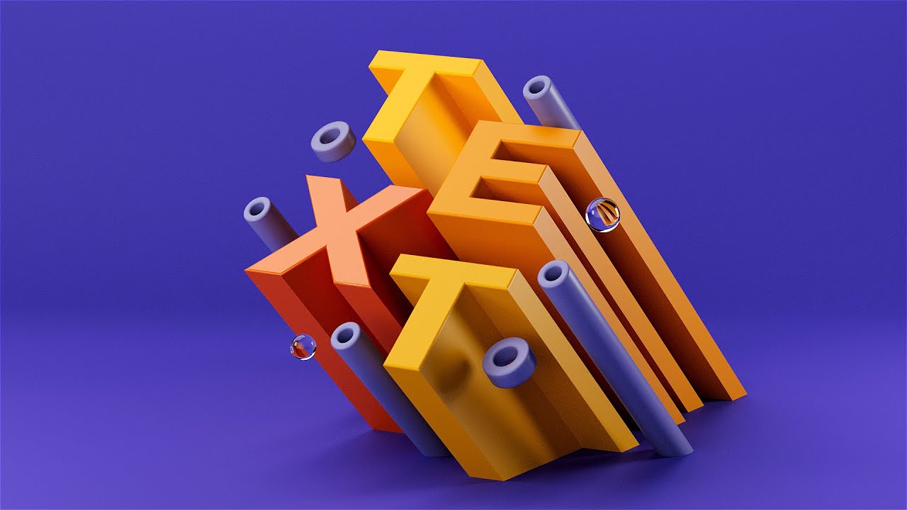 EASY COLORFUL 3D TEXT IN CINEMA 4D & REDSHIFT