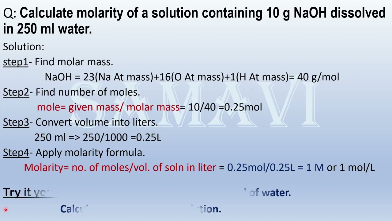 👉 2nd PUC Chemistry - Solutions Chapter Part 3 | Concentration of Solution | Kannada+English | 2k26