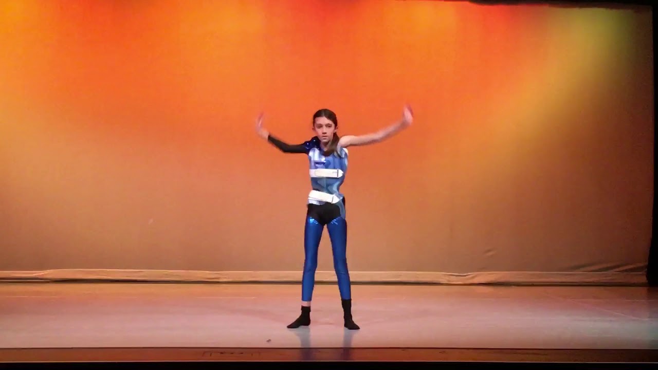 Addison Haller dancing with scoliosis brace