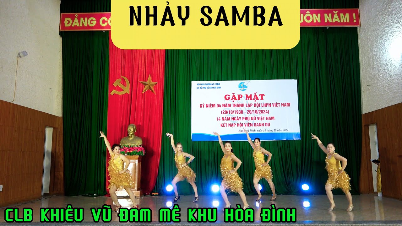 NHẢY SAMBA - MỪNG NGÀY PHỤ NỮ 20/10/204 | CLB KHIÊU VŨ ĐAM MÊ KHU HÒA ĐÌNH_P. VÕ CƯỜNG
