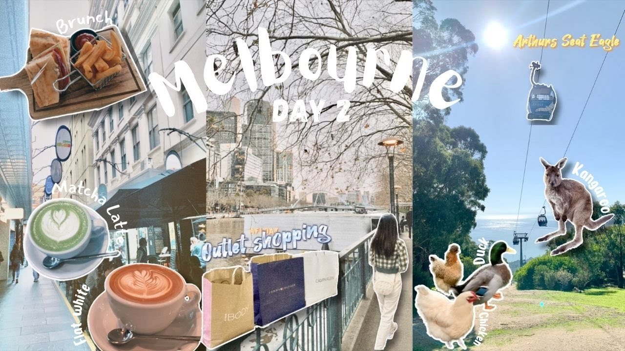 Melbourne Vlog 🍁 Day 2 | Arthurs Seat Eagle (Cable Car 🚠), Phillip Island, Cafe, Outlet Shop 🛍 , CBD