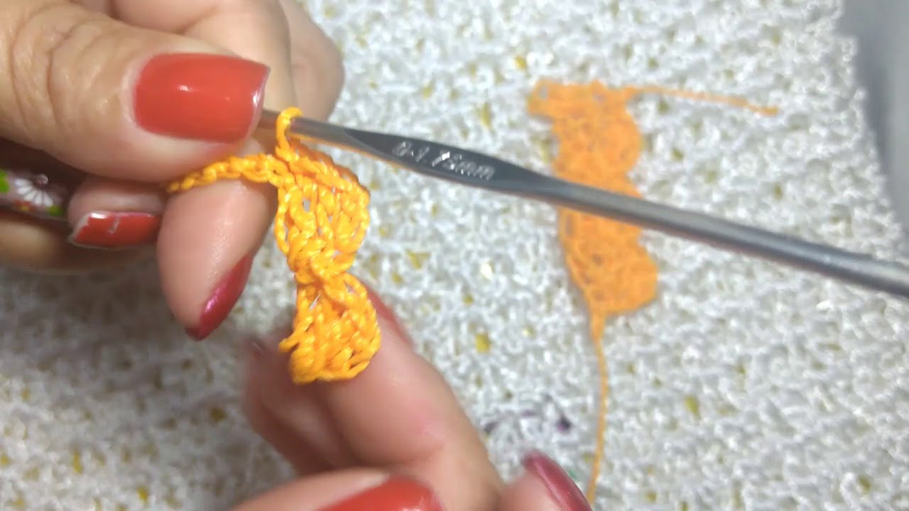Ponto escama em crochê #11aula