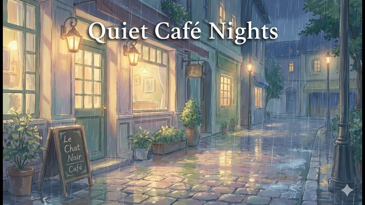 Soothing Animated Café Nights for Deep Sleep & Relaxation