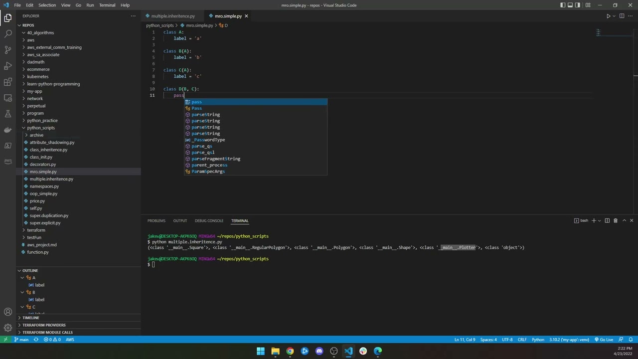 6.12 - Learn Python: Method Resolution Order