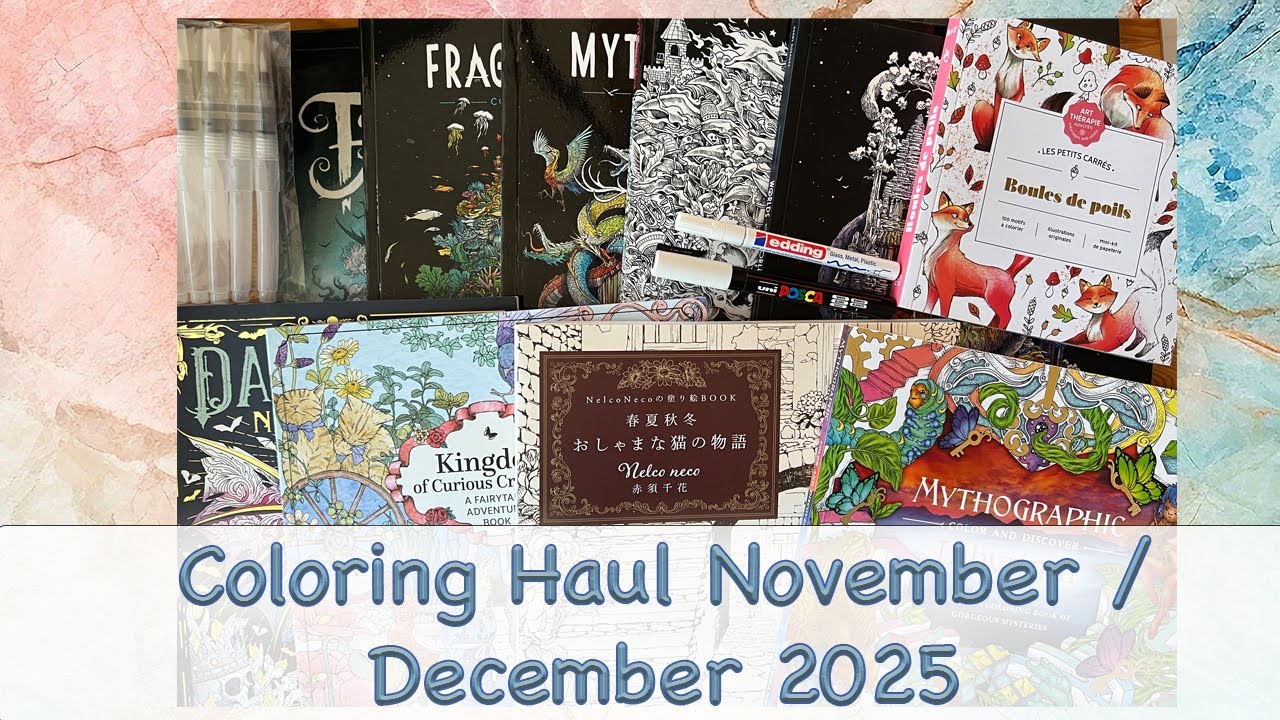 Birthday & Christmas Coloring Haul + Happy Mail | Adult Coloring