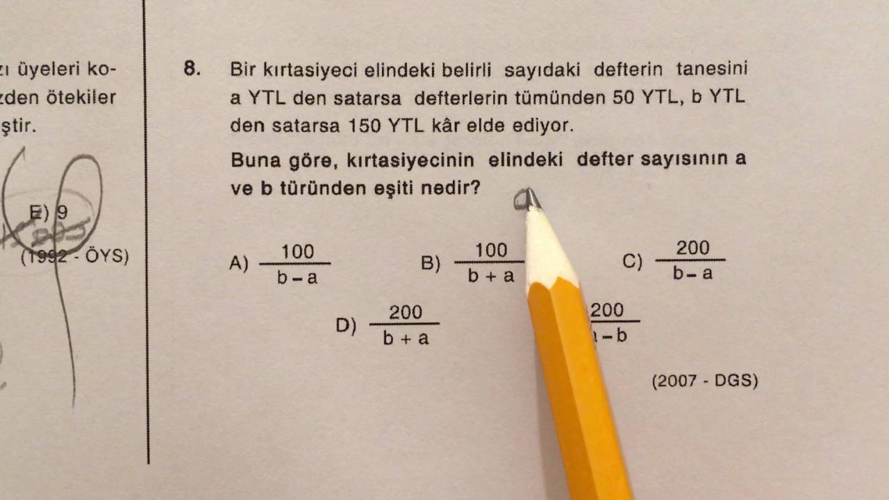ösym sınavlarında çıkmış matematik soru çözümleri - sayı problemleri test 3/4