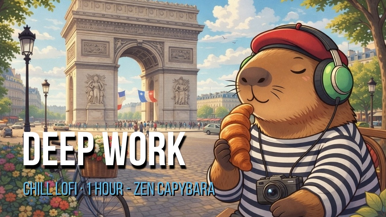 Lofi Beats for Studying & Focus 🇫🇷 Chill Hip Hop / Deep Work Music (Capybara France Vibes)