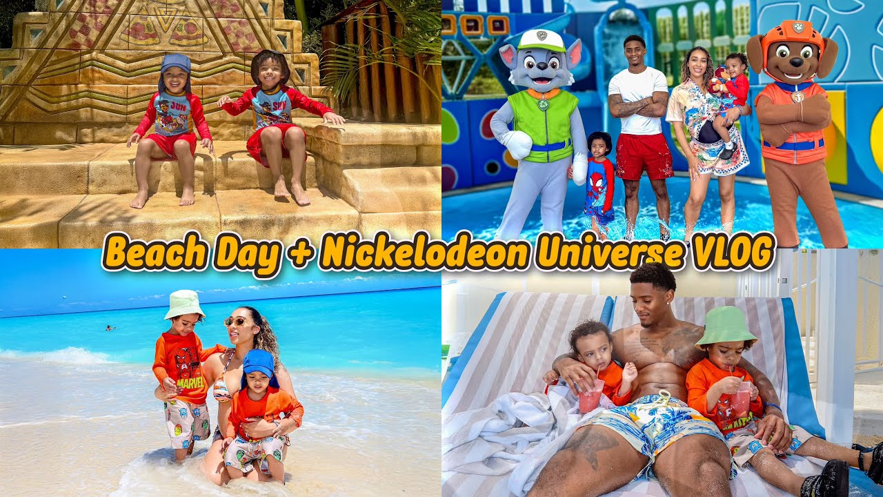 Our Family Vacation In Cancun Mexico! |Beach Day + Nickelodeon Universe