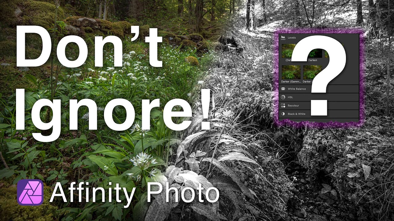 Don't Waste Time in Affinity Photo