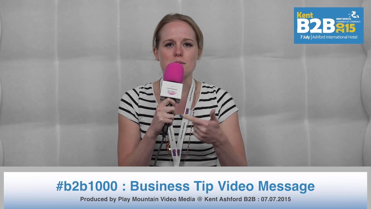 @KENTB2B LIVE : Amy McManus Business Tip 2. #B2B1000