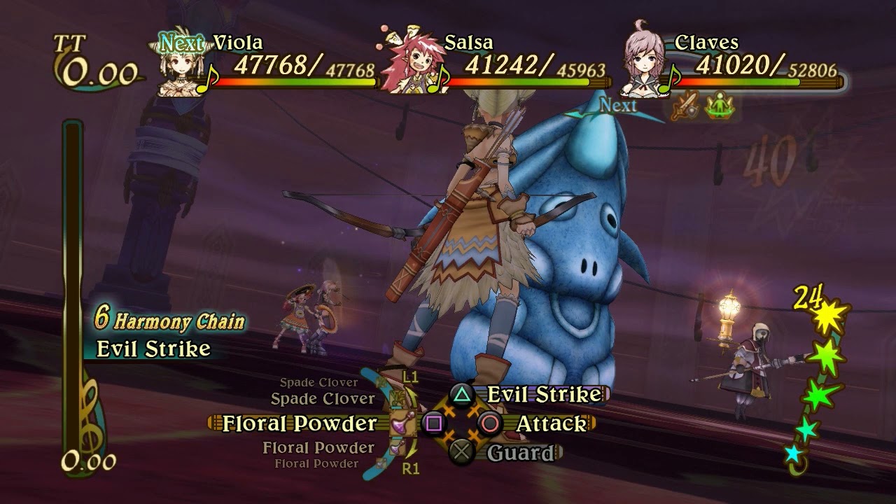Eternal Sonata - Optional Boss: The Great EZI/Bouncing EZI, EZI Holy Light x2